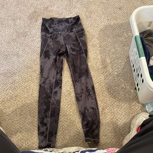 High waisted black camo leggings
